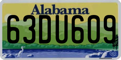 AL license plate 63DU609