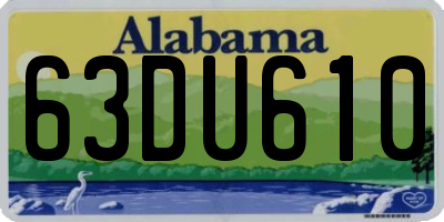 AL license plate 63DU610