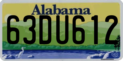 AL license plate 63DU612