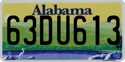 AL license plate 63DU613