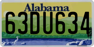 AL license plate 63DU634