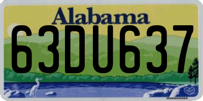 AL license plate 63DU637