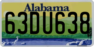 AL license plate 63DU638