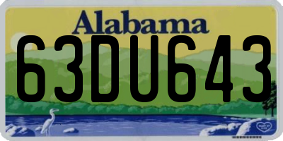 AL license plate 63DU643