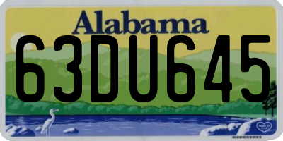 AL license plate 63DU645