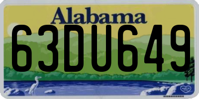 AL license plate 63DU649