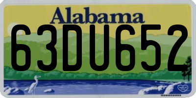 AL license plate 63DU652