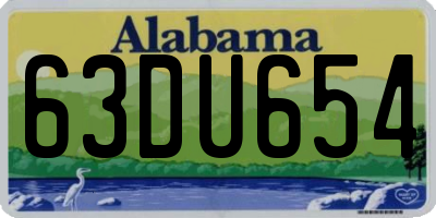 AL license plate 63DU654