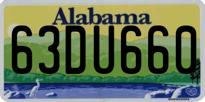 AL license plate 63DU660