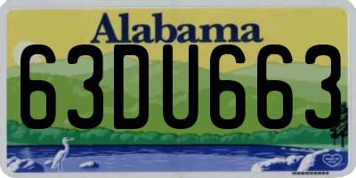 AL license plate 63DU663