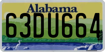 AL license plate 63DU664