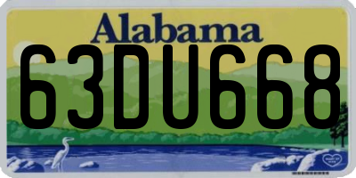 AL license plate 63DU668