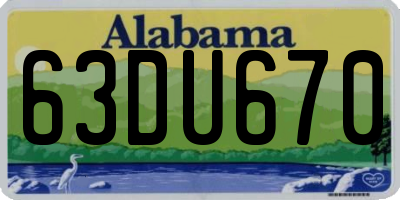 AL license plate 63DU670