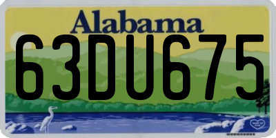 AL license plate 63DU675