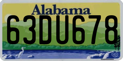 AL license plate 63DU678