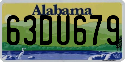 AL license plate 63DU679