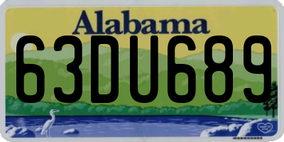 AL license plate 63DU689