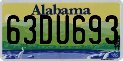 AL license plate 63DU693