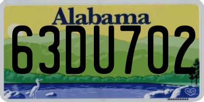 AL license plate 63DU702