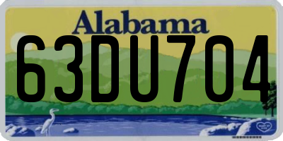 AL license plate 63DU704