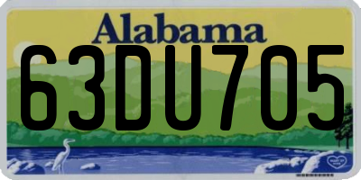 AL license plate 63DU705