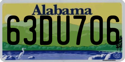 AL license plate 63DU706