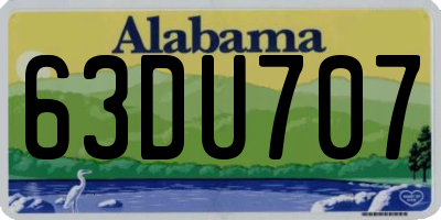 AL license plate 63DU707
