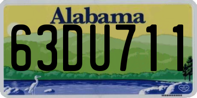 AL license plate 63DU711