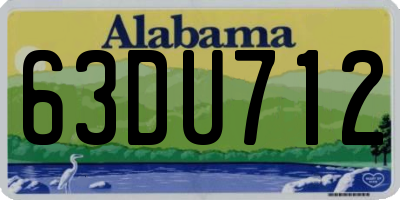 AL license plate 63DU712