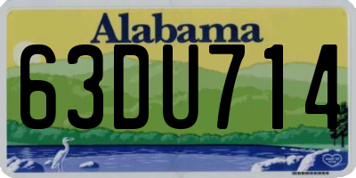 AL license plate 63DU714