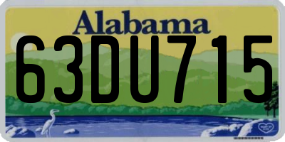 AL license plate 63DU715
