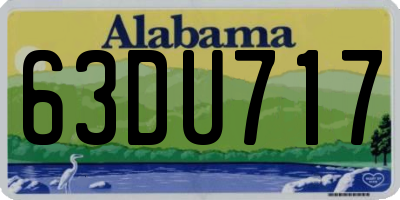 AL license plate 63DU717
