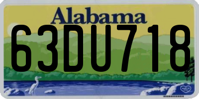 AL license plate 63DU718