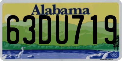 AL license plate 63DU719