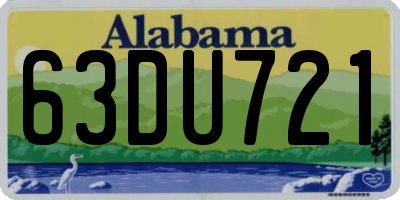 AL license plate 63DU721