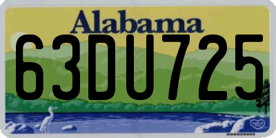 AL license plate 63DU725