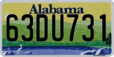 AL license plate 63DU731