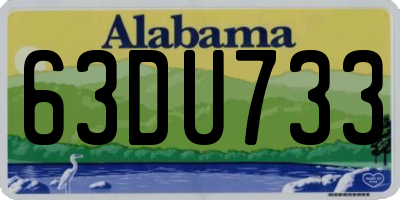 AL license plate 63DU733