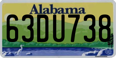 AL license plate 63DU738