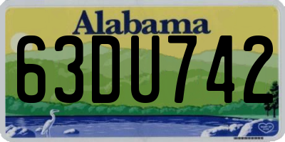 AL license plate 63DU742