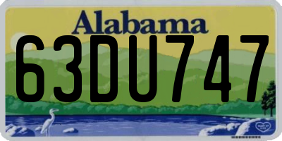 AL license plate 63DU747
