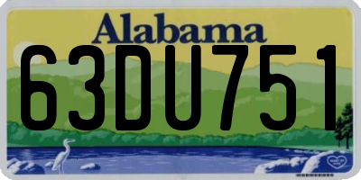 AL license plate 63DU751