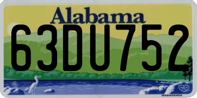 AL license plate 63DU752