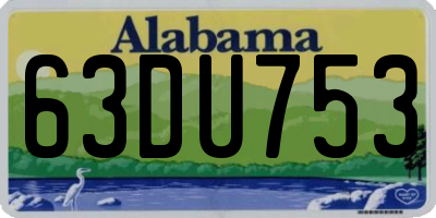AL license plate 63DU753