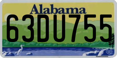 AL license plate 63DU755