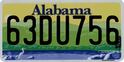 AL license plate 63DU756