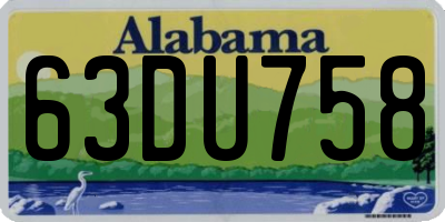 AL license plate 63DU758