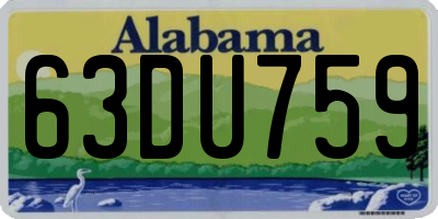 AL license plate 63DU759