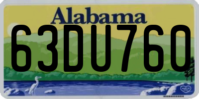 AL license plate 63DU760