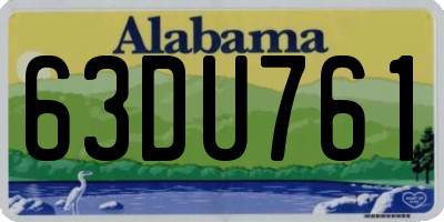 AL license plate 63DU761